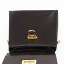 Salvatore Ferragamo Gancini Hand Bag Leather Black Gold Auth 153902-15