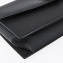 Salvatore Ferragamo Gancini Shoulder Bag Leather Black Silver Auth 153903-14