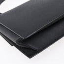 Salvatore Ferragamo Gancini Shoulder Bag Leather Black Silver Auth 153903-16