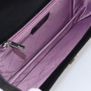 Salvatore Ferragamo Gancini Shoulder Bag Leather Black Silver Auth 153903-10