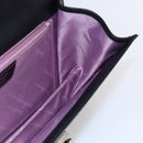 Salvatore Ferragamo Gancini Shoulder Bag Leather Black Silver Auth 153903-18