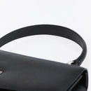 Salvatore Ferragamo Gancini Shoulder Bag Leather Black Silver Auth 153903-8