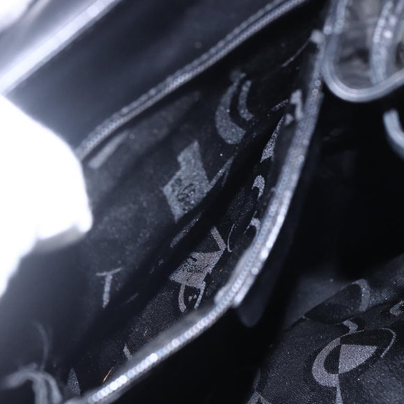 Salvatore Ferragamo Gancini Backpack Leather Black Gold Auth 153904