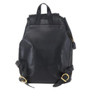 Salvatore Ferragamo Gancini Backpack Leather Black Gold Auth 153904-3