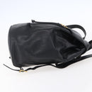 Salvatore Ferragamo Gancini Backpack Leather Black Gold Auth 153904-5