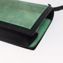 LOEWE Barcelona Shoulder Bag Suede Leather Green Silver Auth 153905-16