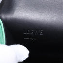 LOEWE Barcelona Shoulder Bag Suede Leather Green Silver Auth 153905-18