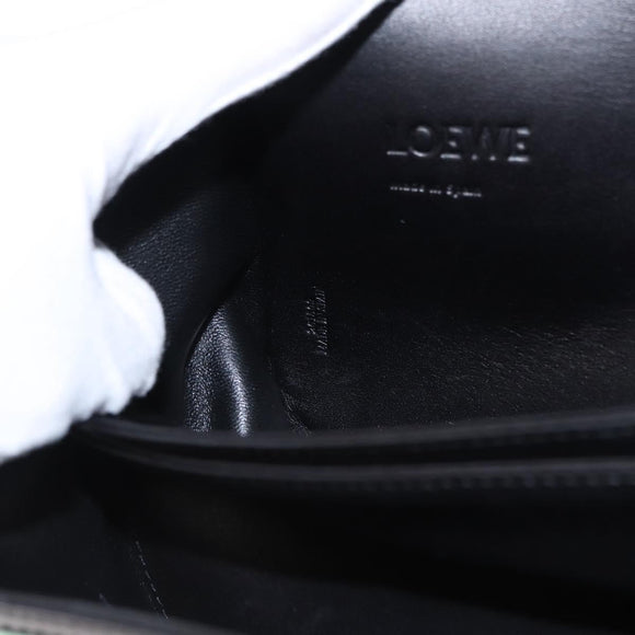 LOEWE Barcelona Shoulder Bag Suede Leather Green Silver Auth 153905