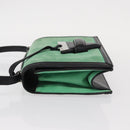 LOEWE Barcelona Shoulder Bag Suede Leather Green Silver Auth 153905-4