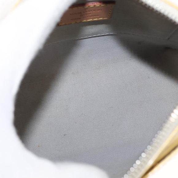 LOUIS VUITTON Monogram Vernis Minna Street Shoulder Bag Perle M91509 Auth 153907