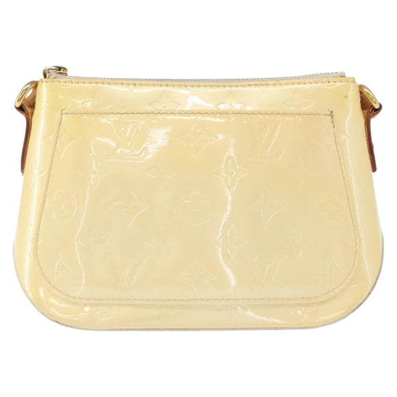 LOUIS VUITTON Monogram Vernis Minna Street Shoulder Bag Perle M91509 Auth 153907