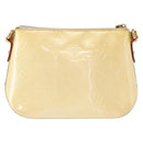 LOUIS VUITTON Monogram Vernis Minna Street Shoulder Bag Perle M91509 Auth 153907-2