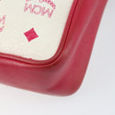 MCM Vicetos Logogram Shoulder Bag PVC Leather White Silver Auth 153908-16