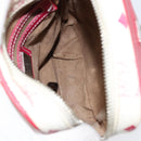 MCM Vicetos Logogram Shoulder Bag PVC Leather White Silver Auth 153908-11