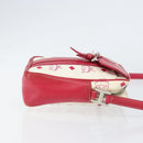 MCM Vicetos Logogram Shoulder Bag PVC Leather White Silver Auth 153908-3