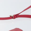 MCM Vicetos Logogram Shoulder Bag PVC Leather White Silver Auth 153908-14