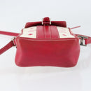 MCM Vicetos Logogram Shoulder Bag PVC Leather White Silver Auth 153908-5