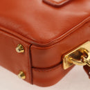 PRADA Galleria Hand Bag Safiano leather 2way Orange Gold Auth 153909V-17