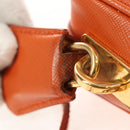PRADA Galleria Hand Bag Safiano leather 2way Orange Gold Auth 153909V-22