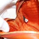PRADA Galleria Hand Bag Safiano leather 2way Orange Gold Auth 153909V-26