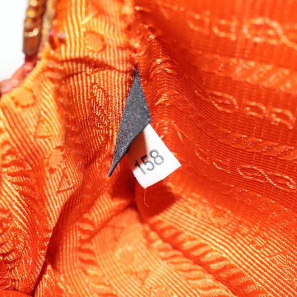 PRADA Galleria Hand Bag Safiano leather 2way Orange Gold Auth 153909V