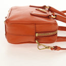 PRADA Galleria Hand Bag Safiano leather 2way Orange Gold Auth 153909V-5