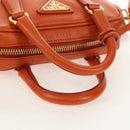 PRADA Galleria Hand Bag Safiano leather 2way Orange Gold Auth 153909V-7