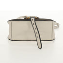 Miu Miu Dahlia Hand Bag Leather 2way White Gold Auth 153911V-5