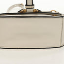 Miu Miu Dahlia Hand Bag Leather 2way White Gold Auth 153911V-17