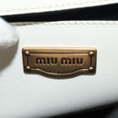 Miu Miu Dahlia Hand Bag Leather 2way White Gold Auth 153911V-27