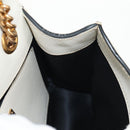 Miu Miu Dahlia Hand Bag Leather 2way White Gold Auth 153911V-29