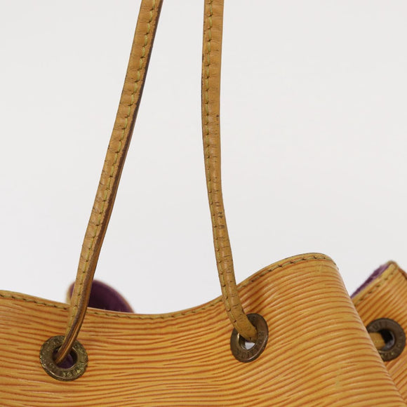 LOUIS VUITTON Epi Petit Noe Shoulder Bag Yellow M44109 LV Auth 153914