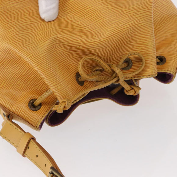LOUIS VUITTON Epi Petit Noe Shoulder Bag Yellow M44109 LV Auth 153914