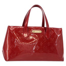 LOUIS VUITTON Monogram Vernis Wilshire PM Bag Pomme D'amour M93642 Auth 153918-1