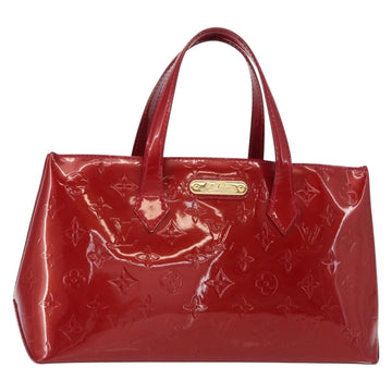 LOUIS VUITTON Monogram Vernis Wilshire PM Bag Pomme D'amour M93642 Auth 153918