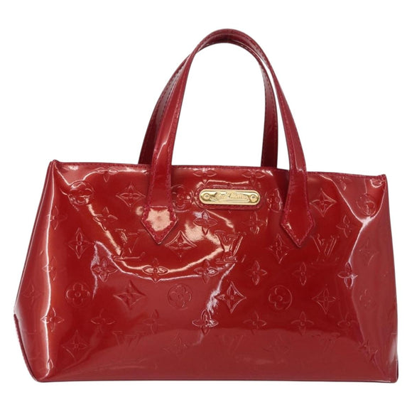 LOUIS VUITTON Monogram Vernis Wilshire PM Bag Pomme D'amour M93642 Auth 153918