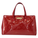 LOUIS VUITTON Monogram Vernis Wilshire PM Bag Pomme D'amour M93642 Auth 153918-2