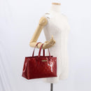 LOUIS VUITTON Monogram Vernis Wilshire PM Bag Pomme D'amour M93642 Auth 153918-22
