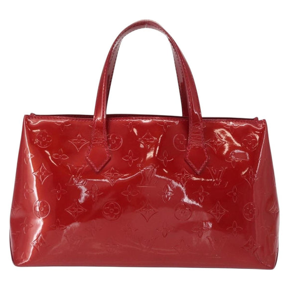 LOUIS VUITTON Monogram Vernis Wilshire PM Bag Pomme D'amour M93642 Auth 153918