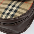 Burberrys Nova Check Shoulder Bag Canvas Beige Gold Auth 153922-9