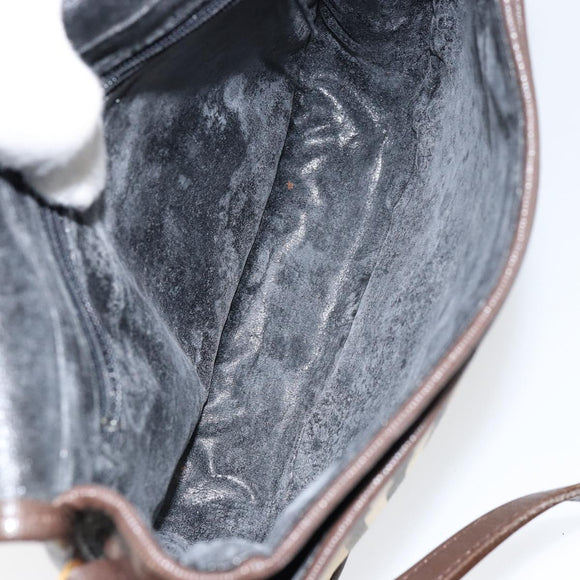 Burberrys Nova Check Shoulder Bag Canvas Beige Gold Auth 153922