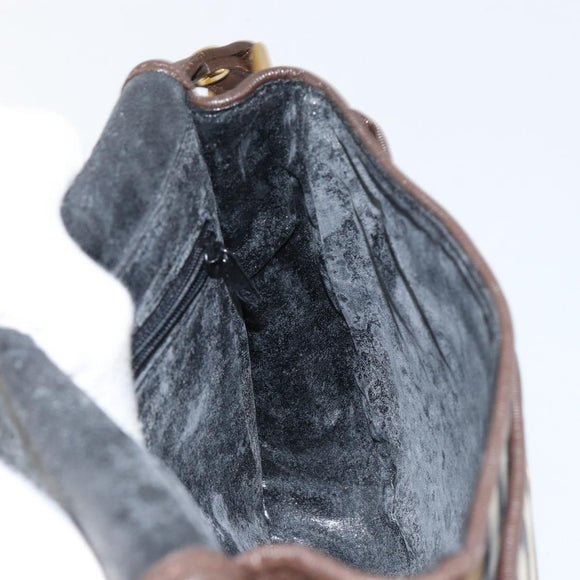 Burberrys Nova Check Shoulder Bag Canvas Beige Gold Auth 153922