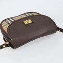 Burberrys Nova Check Shoulder Bag Canvas Beige Gold Auth 153922-6