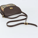 Burberrys Nova Check Shoulder Bag Canvas Beige Gold Auth 153922-7