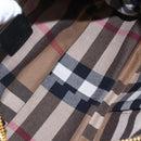 BURBERRY Shoulder Bag Leather Black Gold Auth 153923-10