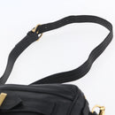 BURBERRY Shoulder Bag Leather Black Gold Auth 153923-8
