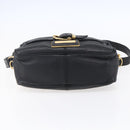 BURBERRY Shoulder Bag Leather Black Gold Auth 153923-5