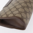 GUCCI GG Supreme Web Sherry Line Bag PVC Beige Gold 156 01 030 Auth 153924-10