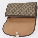 GUCCI GG Supreme Web Sherry Line Bag PVC Beige Gold 156 01 030 Auth 153924-13