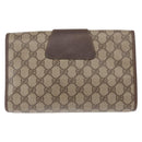 GUCCI GG Supreme Web Sherry Line Bag PVC Beige Gold 156 01 030 Auth 153924-3